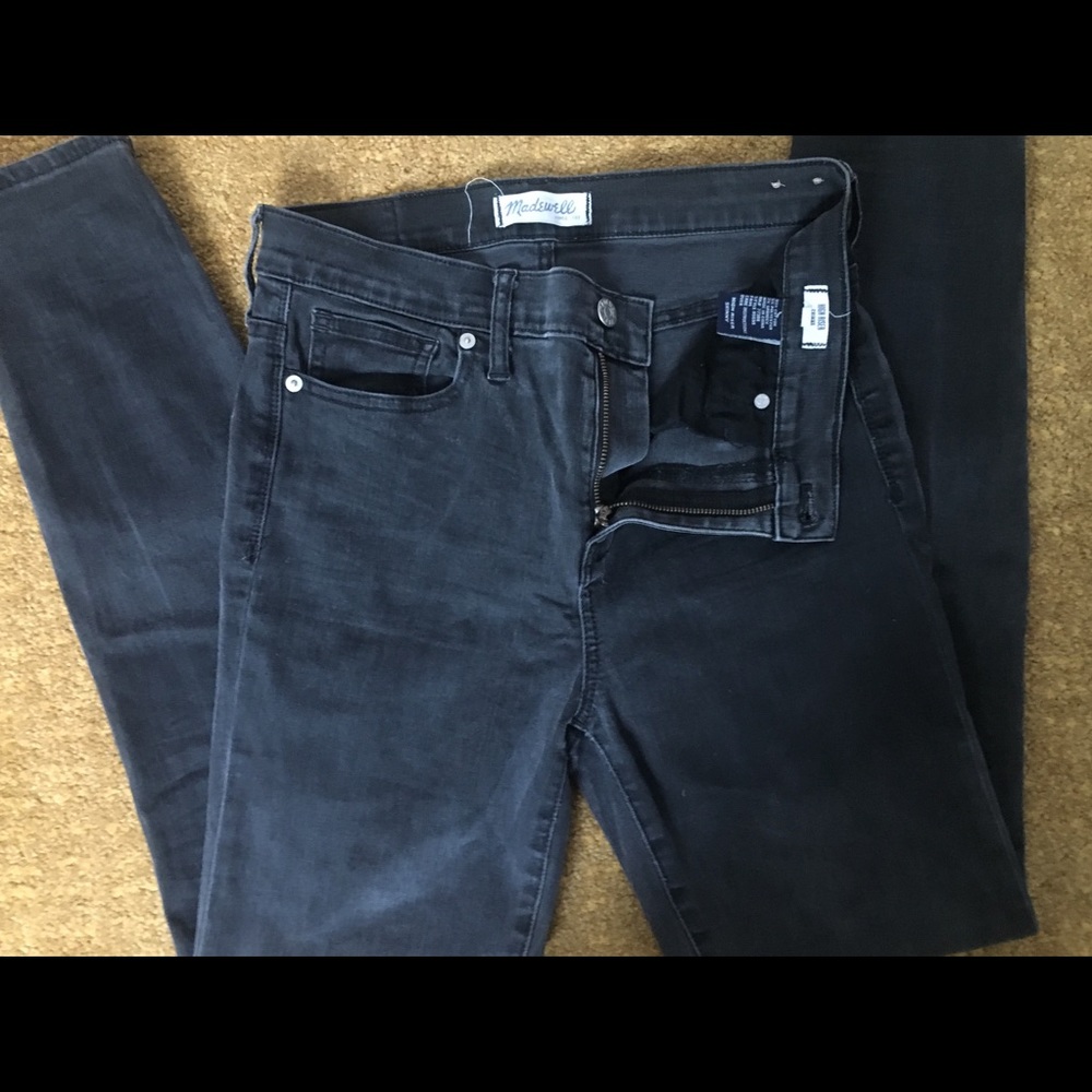 Madewell Faded Black Skinny Denim Jeans